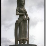 Photo: This Statue of a Woman is Before the Entrance to Banteay Srei - Citadel of the Women