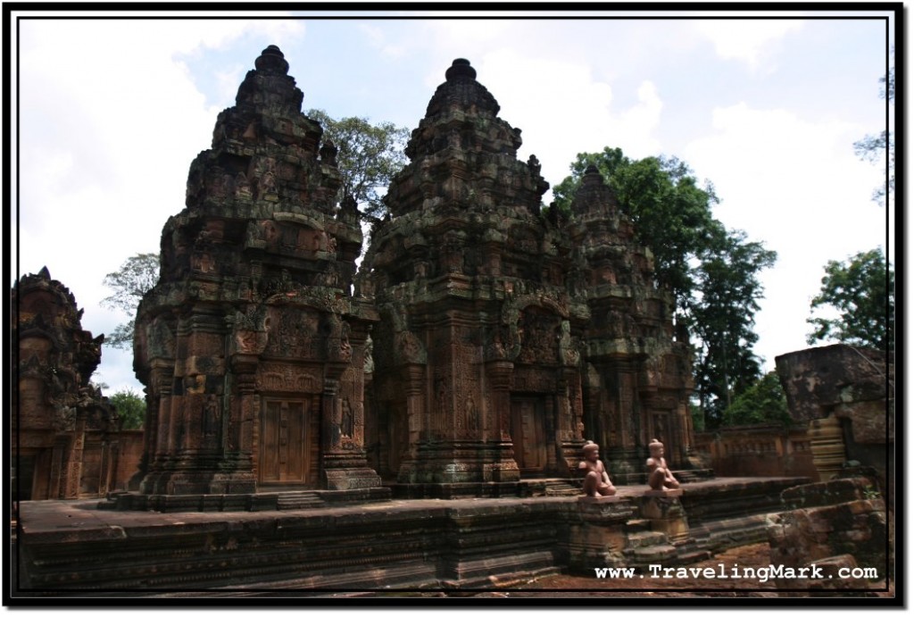 Photo: Banteay Srei Central Sanctuary Consists of Three Towers