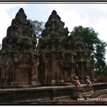 Photo: Banteay Srei Central Sanctuary Consists of Three Towers
