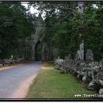 Photo: Angkor Thom North Gate - Not Much Left of Devatas on the Left Side of the Causeway