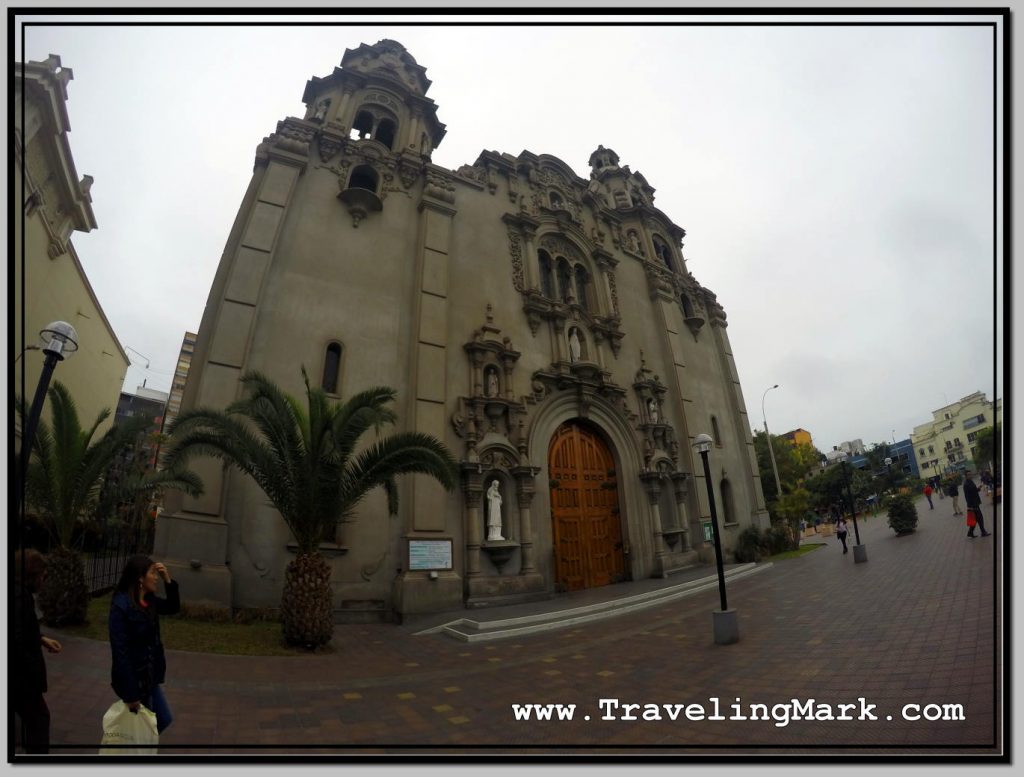 Iglesia Virgen Milagrosa Church at Park Kennedy in Miraflores