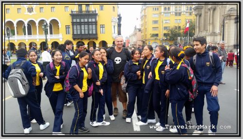 Group Pic with Lima School Kids, Isadora Snapped It