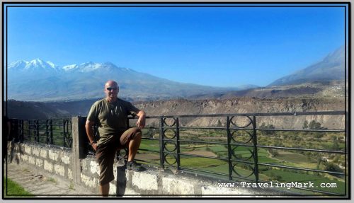 Photo: Posing for Pic with Chachani Volcano in Background
