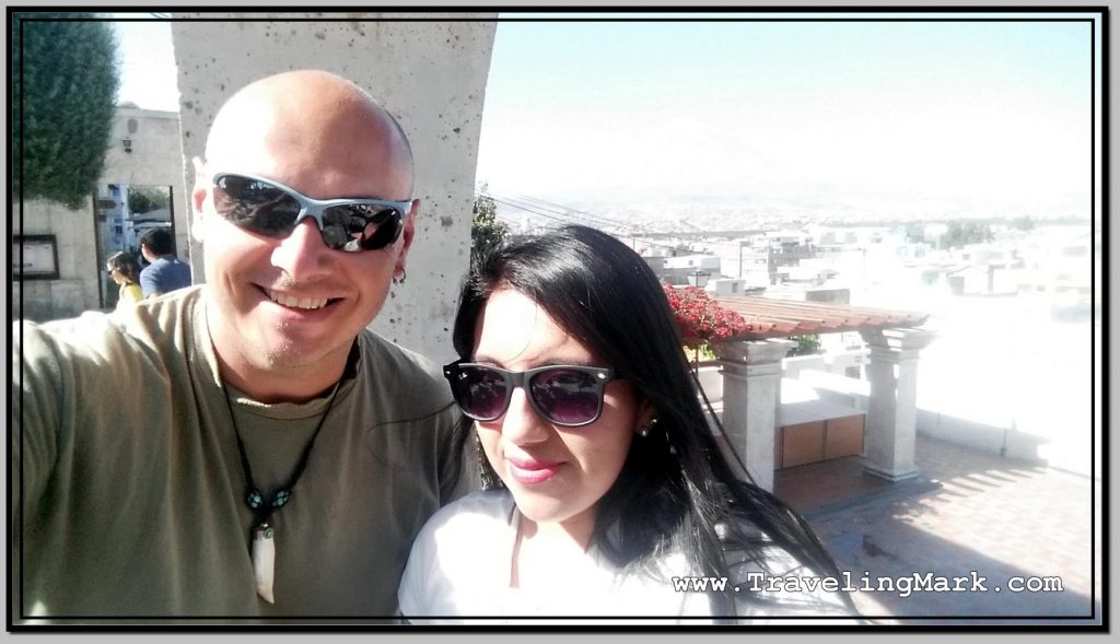 Photo: Traveling Mark with Milagros of Lima in Arequipa