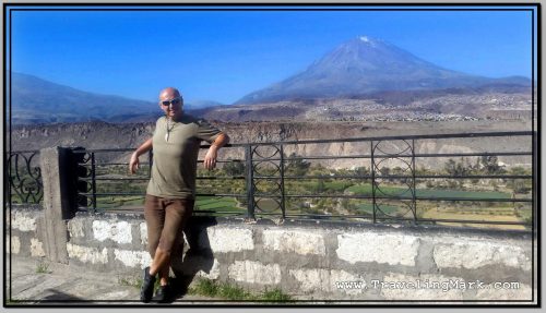Photo: Mirador Carmen Alto Offers Views of Arequipa Farmland with Misti and Chachani in Background