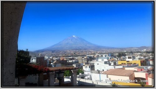 Photo: View of Misti Mountain from Mirador in Yanahuara, Arequipa