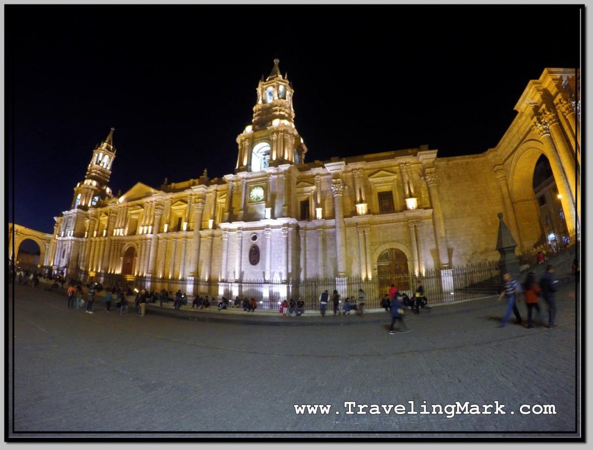 Photo: Basilica Cathedral of Arequipa Is Nicely Illuminated at Night