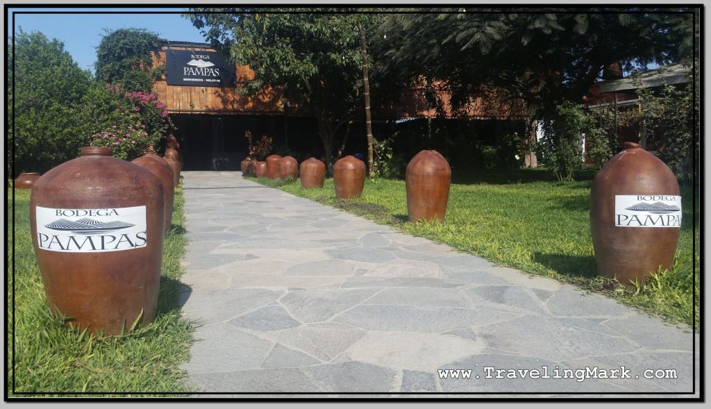 Photo: Bodega Pampas in Ica with Clay Containers Traditionally Used in Wine Making