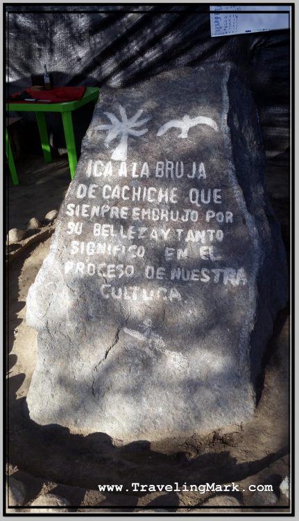 Photo: Sign on Rock Talks About the Witch of Cachiche Photo: Sign on Rock Talks About the Witch of Cachiche