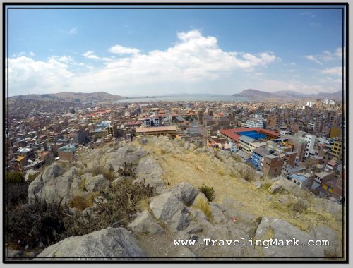 Photo: City of Puno and Lake Titicaca Seen from Huajsapata Hill