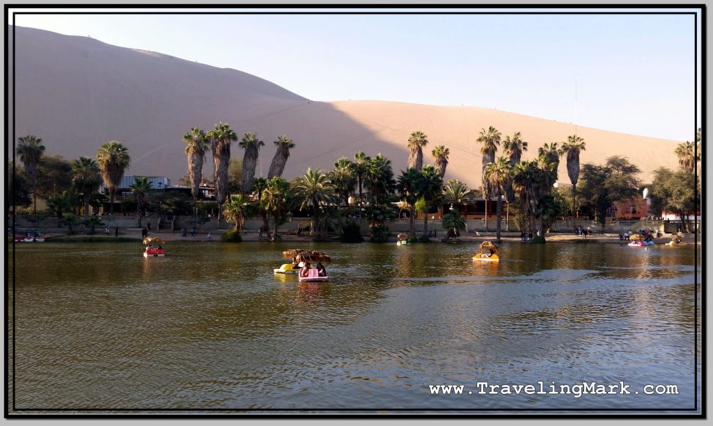 Photo: Boats on Huacachina Lagoon