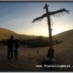 Photo: Cross at Entrance to Huacachina Overlooking the Lagoon