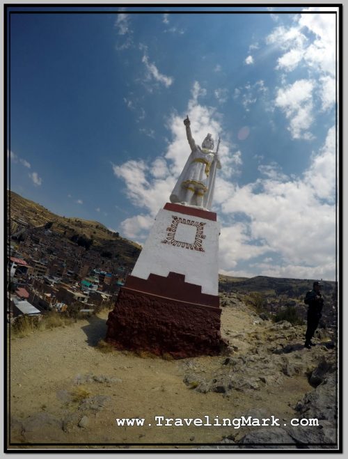 Photo: Statue of Manco Capac on Cerrito de Huajsapata