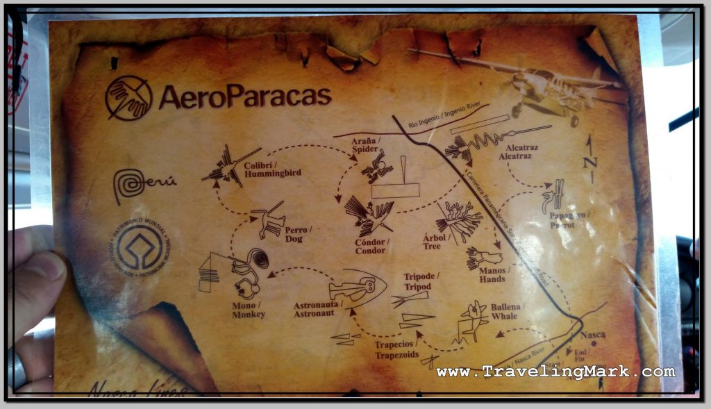 Photo: Map of Nazca Geoglyphs Visited During Flight with Aero Paracas