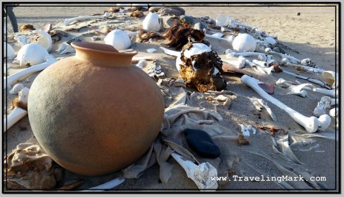 Photo: The Living Left Dead with Pottery Filled with Food Such As Corn for the Deceased