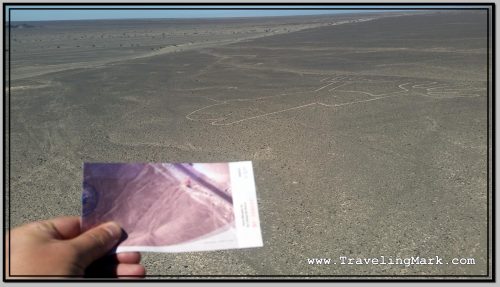 Photo: Geoglyph of Hands with Entry Ticket on Observation Tower