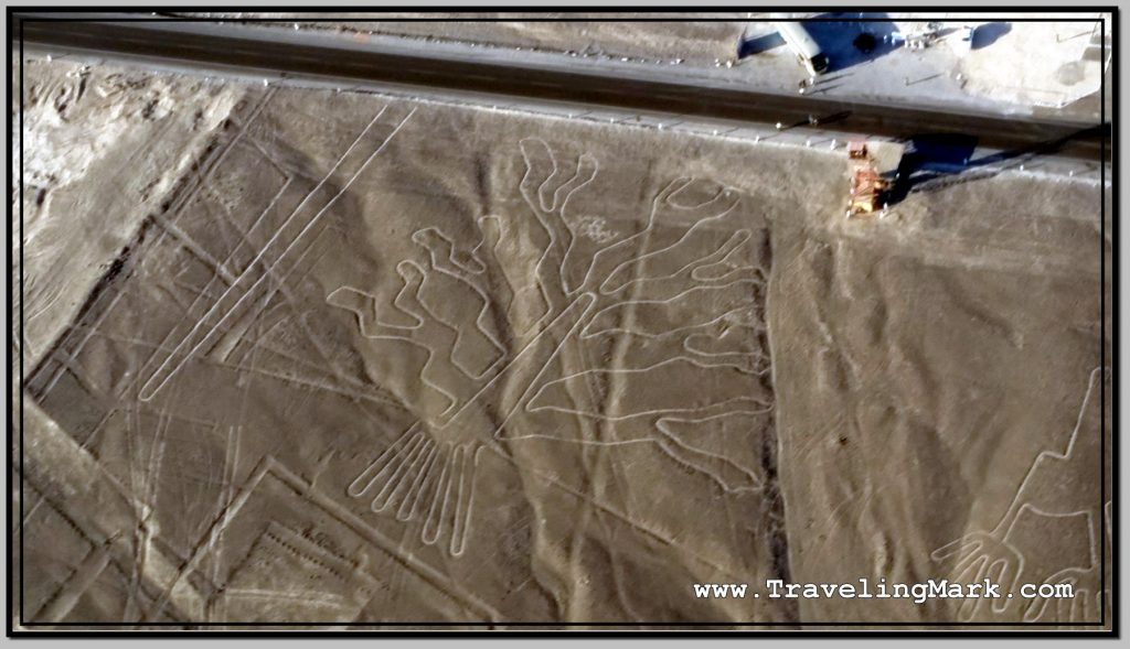 Photo: Nazca Image Tree (Arbol) Is Next to Hands and Pan American Highway