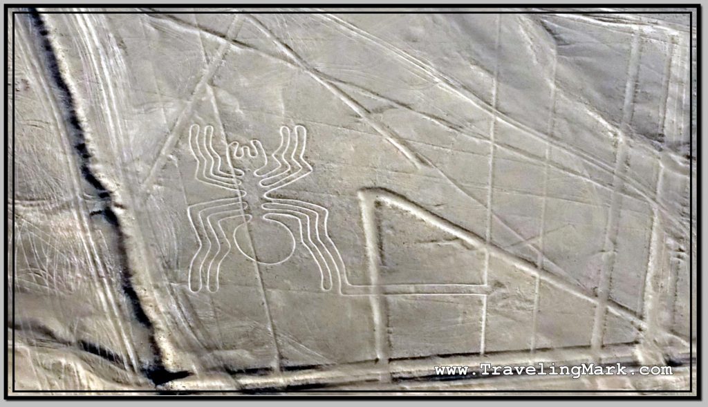 Photo: Geoglyph of Nazca Spider with Multiple Energetic Runways