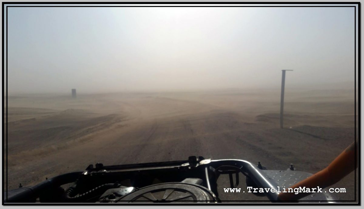 Photo: Sandstorm on Road to Cahuachi