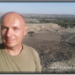 Photo: Selfie at Solar Clock Geoglyph in Palpa, Peru