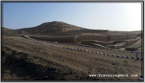 Photo: White Stones Mark the Walkway at Cahuachi Pyramids Photo: White Stones Mark the Walkway at Cahuachi Pyramids