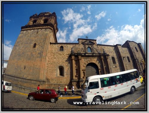 Photo: Busy Traffic in Front of Convent of Santo Domingo in Cusco