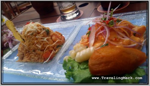 Photo: Creamy Rice with Shrimp and Spicy Ceviche Were Part of the Dish