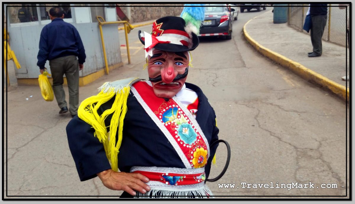 El Señor de Huanca Festival Celebrations at Bus Terminal in Cusco