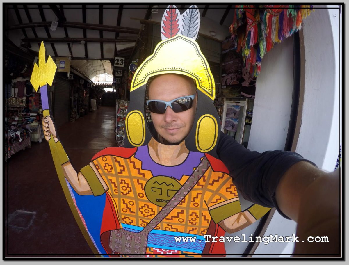Photo: Selfie as Inca Warrior