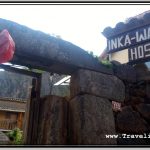 Photo: Inka Wasi Hostal Sign As Seen from the Street
