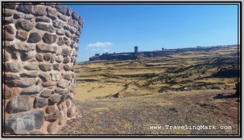 Photo: View of Lizard Chullpa from Location of More Remote Chullpa