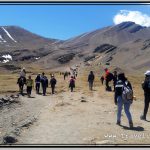 Photo: Long High Altitude Trail to the Peak Overlooking the Rainbow Mountain