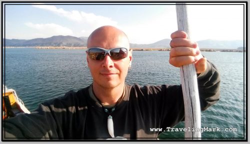 Photo: Selfie from Lookout Tower on Uros Island