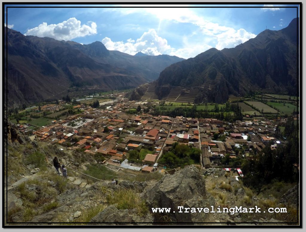 Photo: Bird's Eye View of Ollantaytambo from Pinkuylluna Hill