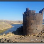 Photo: Partially Collapsed Chullpa with Laguna de Umayo in the Background