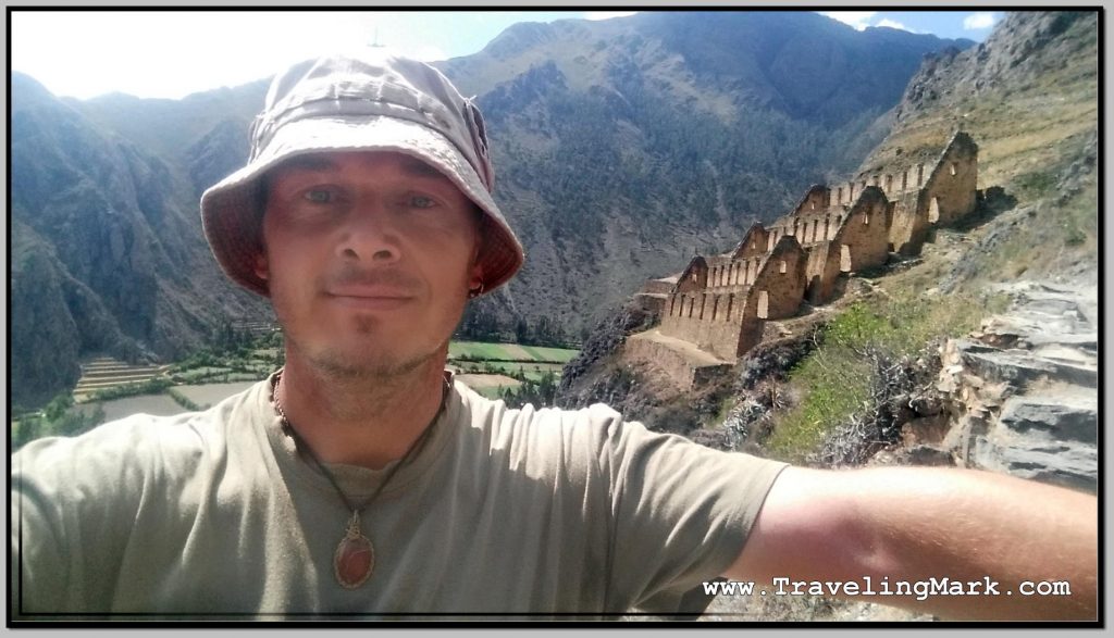 Photo: Pinkuylluna Mountain Selfie in Front of Granaries