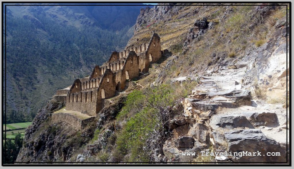 Photo: Pinkuylluna Mountain Storehouses with Uneven Rock Trail