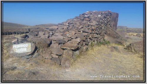 Photo: Ramp of Rocks Is Presumed to Have Been Used to Get Large Stones on Top of Chullpas