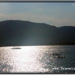 Photo: View of Fishing Boats Trawling Waters Around Uros Fishing Islands