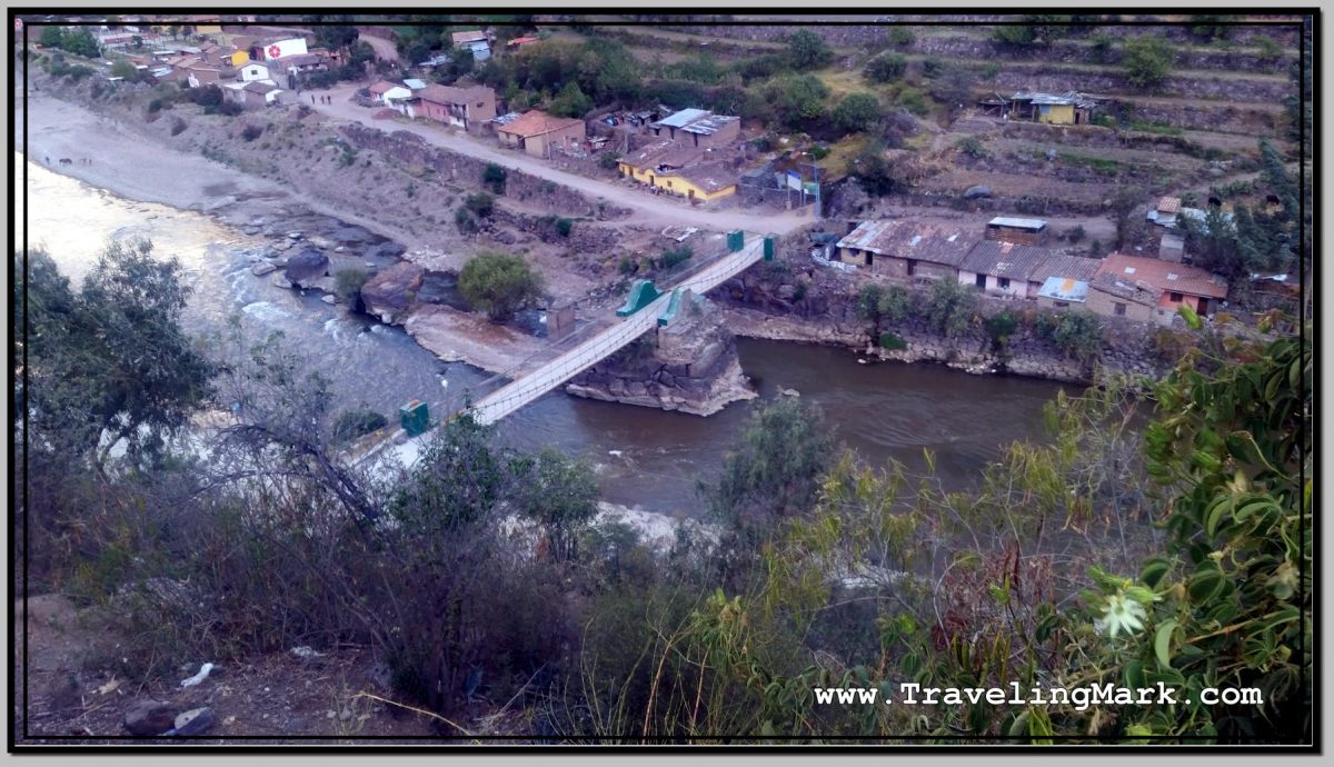 Photo: Bird’s Eye View of Suspension Bridge Built Over Old Inca Bridge ...