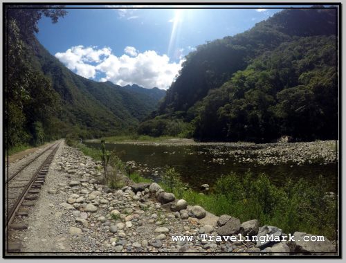 Photo: Except in Beginning, the Trail to Aguas Calientes is on Flat Surface and Tracks the Vilcanota River