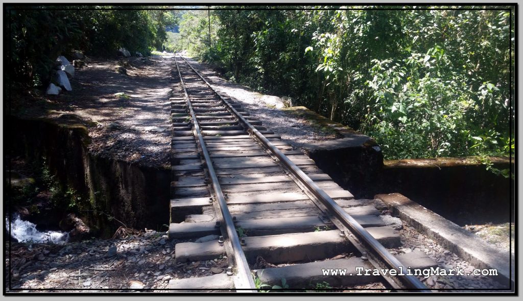 Photo: Hiker to Aguas Calientes Will Have to Walk on Train Tracks Because of Passes Over Creeks Like This One