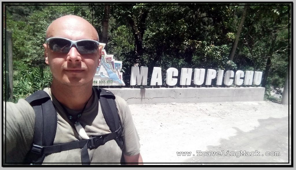 Photo: Machu Picchu Sign Before Aguas Calientes