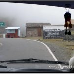 Photo: The Sign Warns Drivers That They Are Entering an Area Fogged Up with Clouds