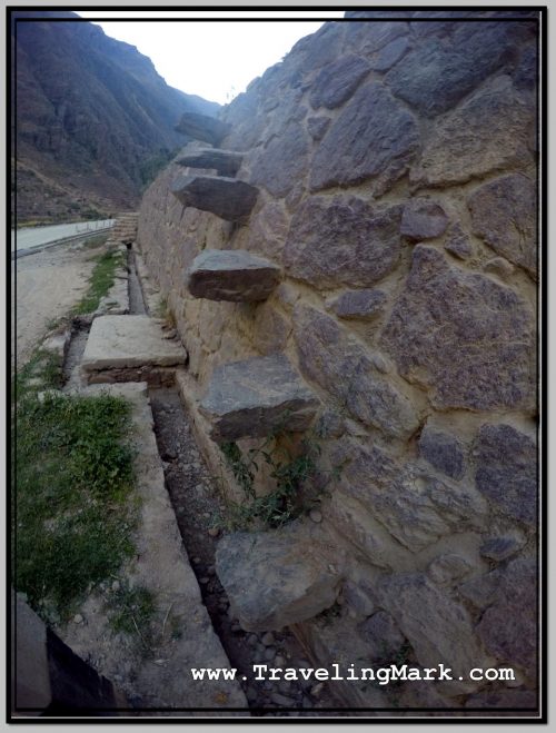 Photo: Rock Steps Built Into the Outer Wall of Ollantaytambo Pyramid