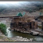 Photo: Rocks in the Middle of the River Are Remains of the Old Inca Bridge