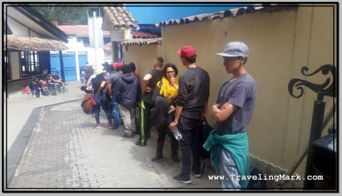 Photo: Line of People Waiting to Buy Afternoon Entry Ticket to Machu Picchu Went Around Corner of Centro Cultural Photo: Line of People Waiting to Buy Afternoon Entry Ticket to Machu Picchu Went Around Corner of Centro Cultural