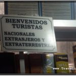 Photo: Sign in Food Stall Where I Ate Saying "Welcome Tourists, Locals, Foreigners, Extraterrestrials"