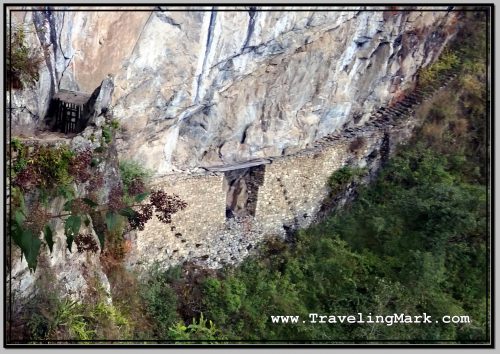 Photo: Gate Seen on the Left Prevents Access to the Inca Bridge Seen in Center